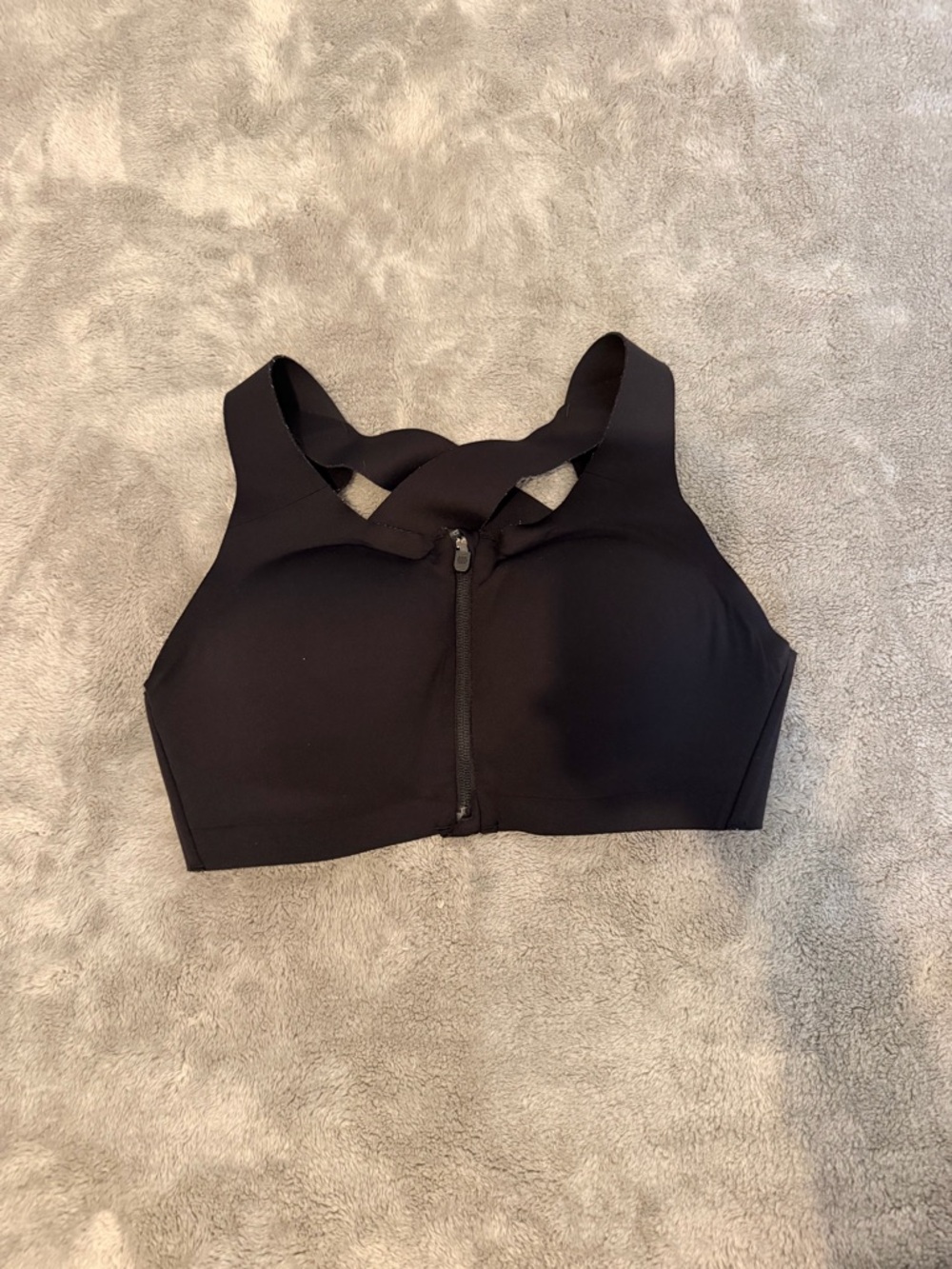 Lululemon Women's Black Front-Zip Sports Bra